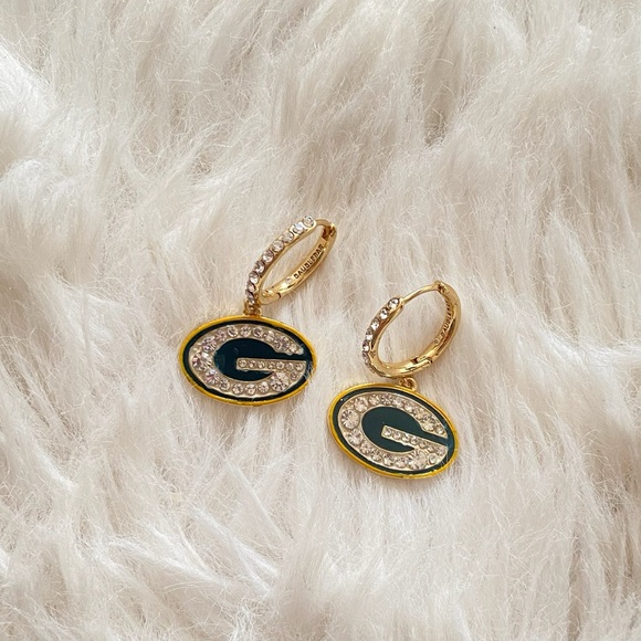 BAUBLEBAR X NFL: Seattle Seahawks Earrings & Green Bay Packers Earrings New - Picture 3 of 12